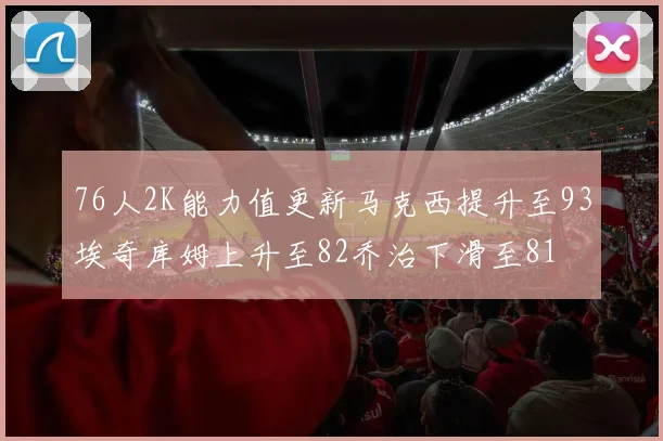 76人2K能力值更新马克西提升至93埃奇库姆上升至82乔治下滑至81